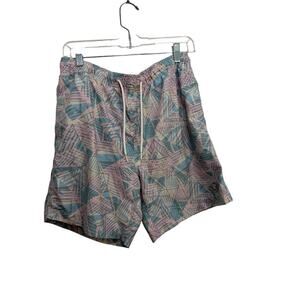 Pac Sun Men’s Pink Blue Drawstring Swim Trucks Shorts Size Medium